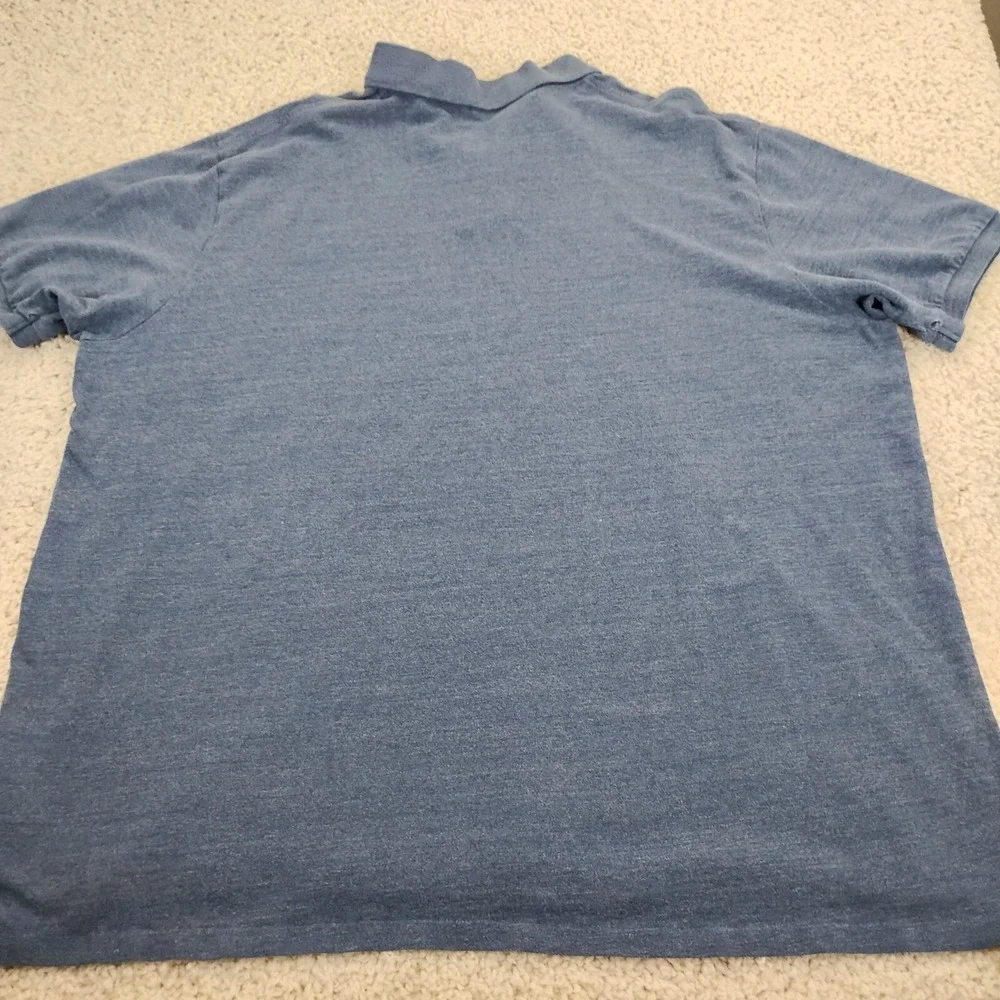 Polo Ralph Lauren Shirt Mens 4XLT Blue Logo Preppy Rugby Casual Pony 90s A4*